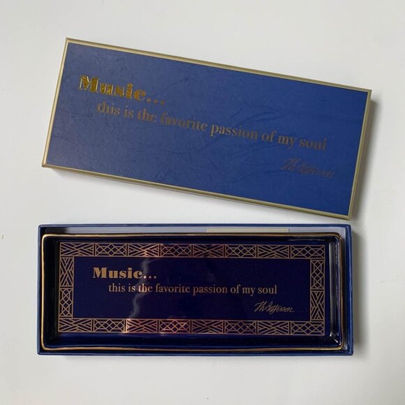 Rosanna Imports Music Ceramic Desk Tray Plate Decor in Box - Picture 2 of 6